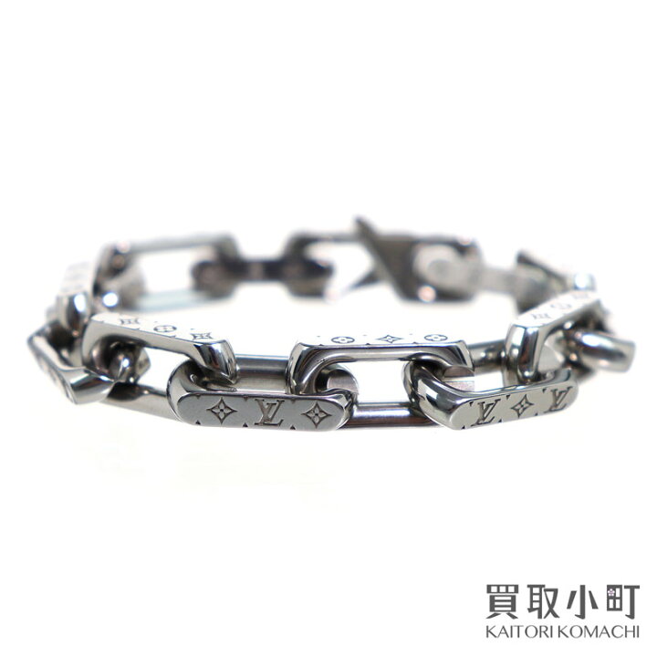 楽天市場 美品 ルイヴィトン Louis Vuitton M ブレスレット チェーン モノグラム ブラスレ Mサイズ 19cm メンズ アクセサリー Bracelet Chain Monogram Aランク 中古 買取小町
