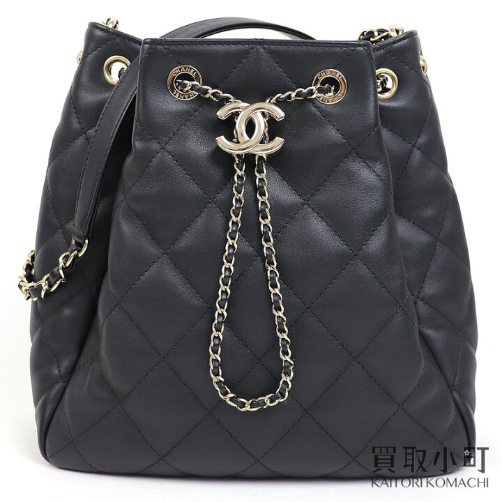 楽天市場】【新品同様】シャネル【CHANEL】ドローストリングバッグ  