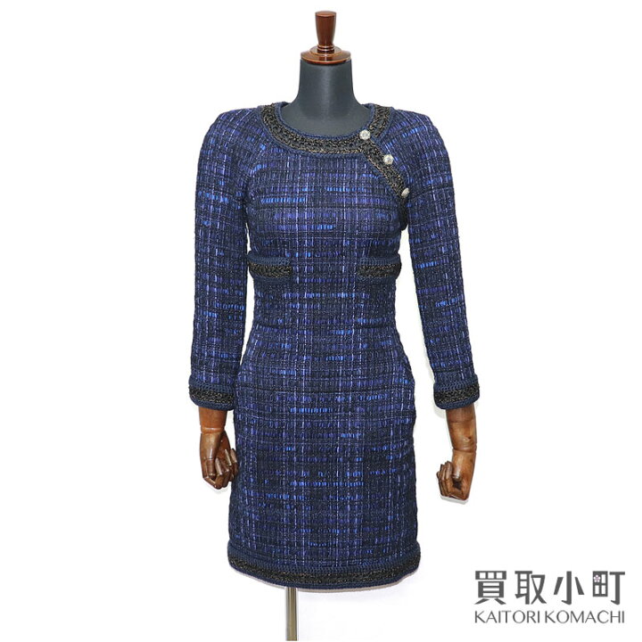 楽天市場】【美品】シャネル【CHANEL】ツイード ワンピース 7分袖 