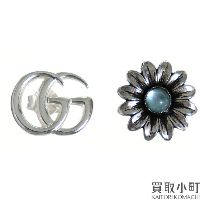 楽天市場】【美品】グッチ【GUCCI】 ダブルG フラワー スタッズ ピアス  