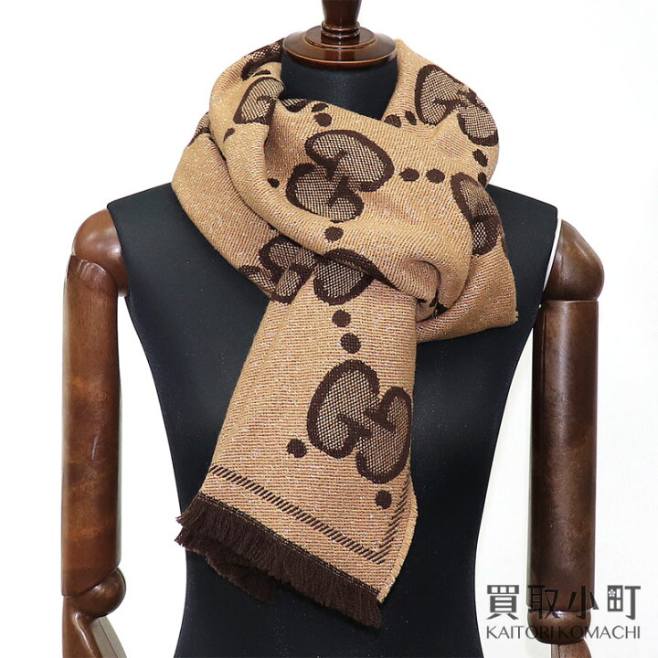 楽天市場】【新品同様】グッチ【GUCCI】GGウール ラメ ジャカード 