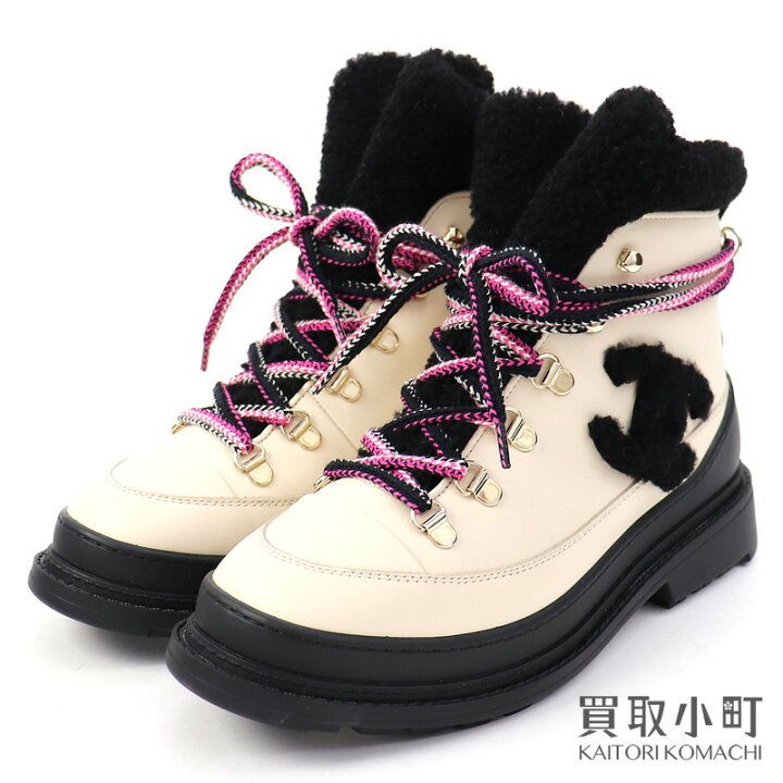 楽天市場】【未使用品】シャネル【CHANEL】レースアップ シアリング 