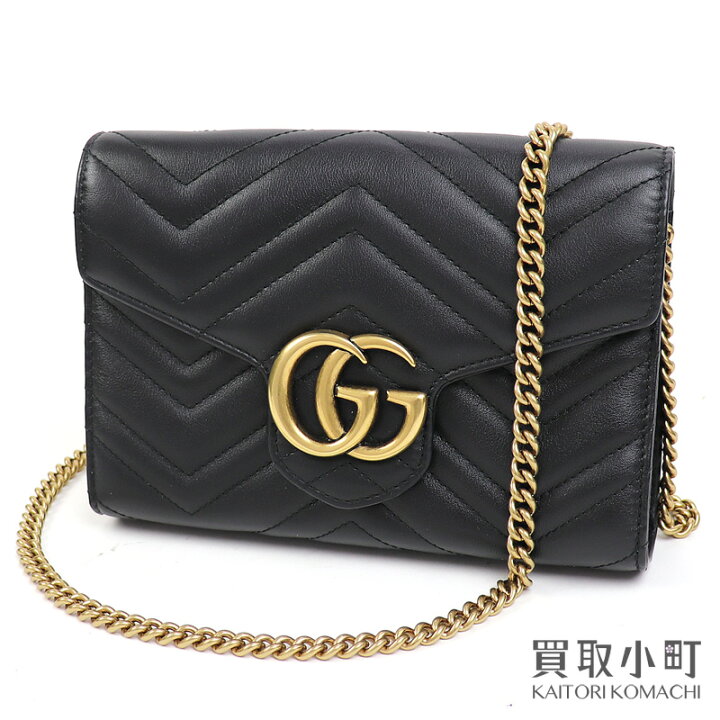 楽天市場】【美品】グッチ【GUCCI】GGマーモント キルティング ミニ  