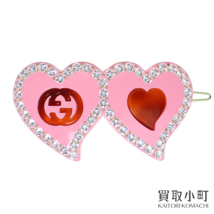 楽天市場】【美品】グッチ【GUCCI】インターロッキングG ハート ヘア  