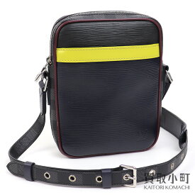 【美品】ルイヴィトン【LOUIS VUITTON】M55100 ダヌーヴスリム エピ×ダミエグラフィット ブルーレザー メンズ スモール メッセンジャー ショルダーバッグ 斜め掛け マルチカラーレザー LV DANUBE SLIM SHOULDER BAG EPI DAMIER GRAPHITE【Aランク】【中古】