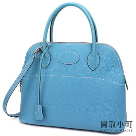 【最大1万円OFFクーポン! 5/25～】エルメス 【HERMES】 ボリード31 ブルージーン トリヨンクレマンス シルバー金具 2WAYショルダーバッグ ハンドバッグ 029812CK SAC BOLIDE 31 BLUE JEAN TAURILLON CLEMENCE【ABランク】【中古】【中古】