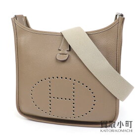 【最大1万円OFFクーポン! 5/25～】エルメス【HERMES】エヴリン2PM エトゥープ トリヨンクレマンス シルバー金具 ショルダーバッグ エブリンドゥPM エヴリンII ミディアム 斜め掛け 043773CK EVELYNE II 29 MEDIUM【ABランク】【中 【中古】