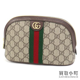 【新品同様】グッチ【GUCCI】オフィディア ラージ コスメティックケース GGスプリーム ウェブストライプ 化粧ポーチ 小物入れ ダブルG 625551 96IWG 8745 OPHIDIA GG LARGE COSMETIC CASE【Sランク】【美品】【中古】