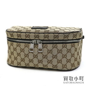 【最大1万円OFFクーポン! 4/24～】【美品】グッチ【GUCCI】GGキャンバス ベルトバッグ ベージュ×エボニー ヒップバッグ クロスボディ スリング ショルダーバッグ 斜め掛け ブラウンレザー 630915 KY9KN 9886 CROSSBODY BELT BAG【【中古】