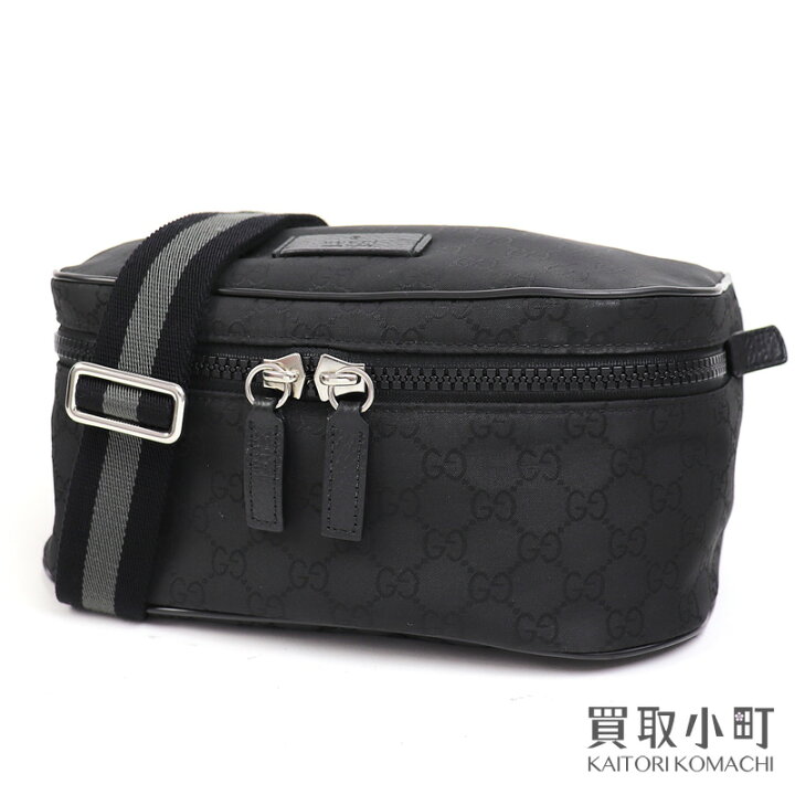 楽天市場】【美品】グッチ 【GUCCI】GGナイロン ベルトバッグ ブラック 