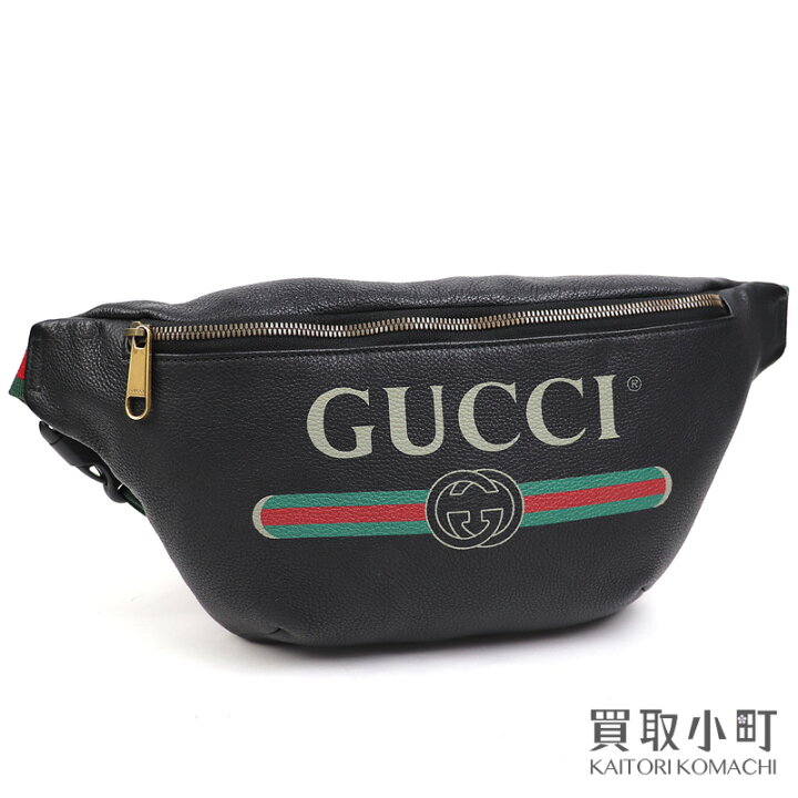 楽天市場】グッチ【GUCCI】グッチプリント レザー ベルトバッグ  