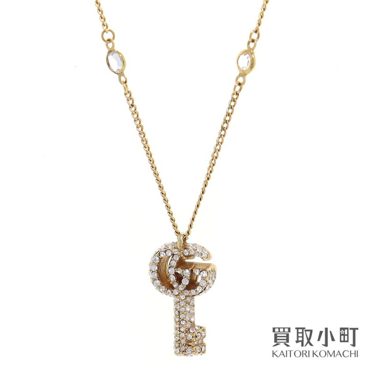 楽天市場】【美品】グッチ【GUCCI】クリスタル付き ダブルG キー  