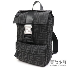 【未使用品】フェンディ【FENDI】フェンディネス バックパック スモール ブラックFFファブリック スリング クロスボディ ショルダーバッグ 斜め掛け FFモチーフ ジャカード ズッカ柄 モノグラム 7VZ067 AG0M F0NPN Fendines Backpack Small【Sランク】【新品同様】