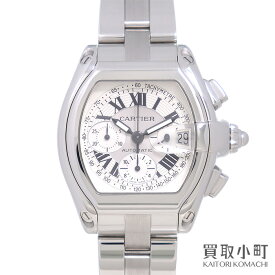 【最大3万円OFFクーポン! 6月4日20時～】【美品】カルティエ 【CARTIER】 ロードスター クロノグラフ オートマティック メンズウォッチ シルバー ステンレス SSブレス 自動巻き 男性用腕時計 W62006X6 ROADSTER AUTOMATIC WA【中古】