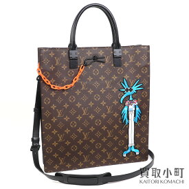 【最大3万円OFFクーポン! 6月4日20時～】【美品】ルイヴィトン【LOUIS VUITTON】M45667 サックプラ LVフレンズ モノグラム ソーラーレイ オレンジ レジンチェーン 2WAYショルダー ハンドバッグ 縦型 スクエアトート 刺繍 LV 【中古】