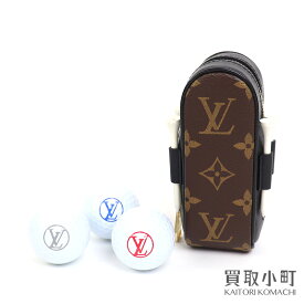 【未使用品】ルイヴィトン【LOUIS VUITTON】GI0826 ゴルフセット アンドルーズ モノグラム マカサー ゴルフ アンドリュース ブラックレザー ゴルフボール×3 ティー×4 ケース LV ANDREWS GOLF KIT MONOGRAM【Sランク】【新品同様】