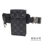 【美品】ルイヴィトン【LOUIS VUITTON】M0235U サンチュール ユーティリティ ベルトバッグ モノグラムエクリプス カードケース キーリング ウエストポーチ付き 90cm UTILITY 30MM BELT【Aランク】【中古】