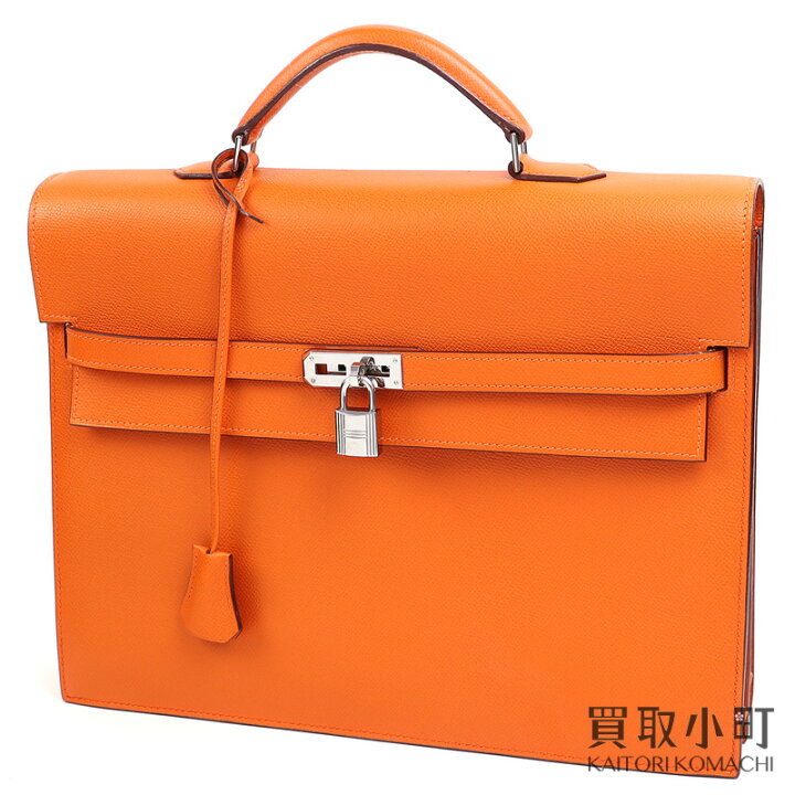 楽天市場】【美品】エルメス【HERMES】ケリーデペッシュ34 オレンジ 