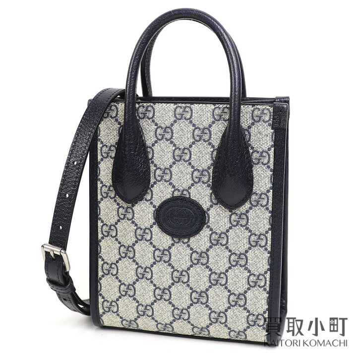 楽天市場】【美品】グッチ【GUCCI】インターロッキングG ミニ トート 