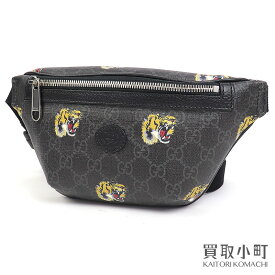 【美品】グッチ【GUCCI】タイガープリント GGスプリーム キャンバス インターロッキングG ベルトバッグ ヒップバッグ 斜め掛け ウエストバッグ クロスボディ ショルダーバッグ ロゴ スモール 675181 UXVBF 1087 GG BELT BAG WITH TIGER PRINT【Aランク】【中古】