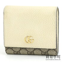 楽天市場】gucci ダブルg ggマーモント 二つ折り財布 レザーの通販