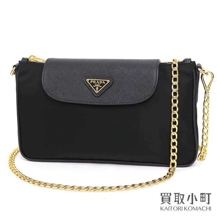 楽天市場】【美品】プラダ【PRADA】トライアングルロゴ チェーン 
