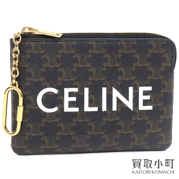 楽天市場】【美品】セリーヌ【CELINE】コイン＆カードポーチ キュイル 