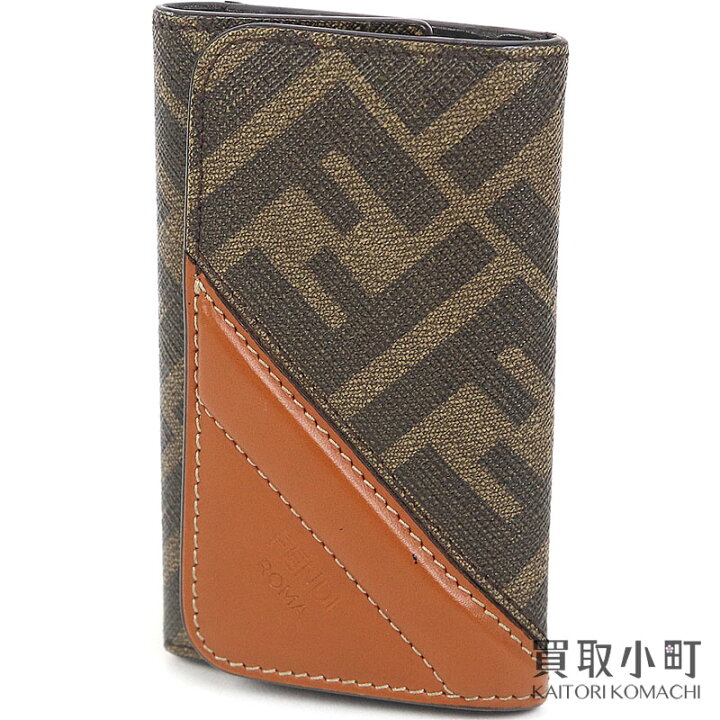 FENDI フェンディキーケースキーリングユニセックス革ゴールド