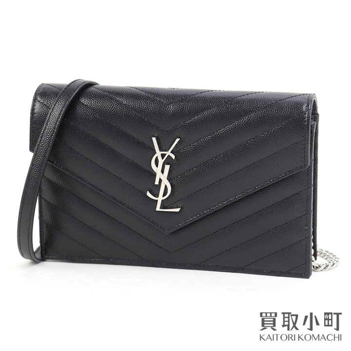 美品】カサンドラ クラシック チェーンウォレット SAINT LAURENT  
