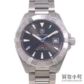 【最大1万円OFFクーポン! 4/24～】【美品】タグホイヤー 【TAG Heuer】 アクアレーサー キャリバー5 AIR-K3 錦織圭 オートマティック メンズ ダイバーズウォッチ メテオールグレー SSブレス セラミックベゼル 男性用腕時計 WAY2116【中古】