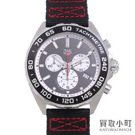 【最大1万円OFFクーポン! 5/25～】【美品】タグホイヤー 【TAG Heuer】フォーミュラ1 クォーツ クロノグラフ 43MM メンズウォッチ ブラック ナイロンベルト 男性用腕時計 CAZ101E.FC8228 FORMULA 1 CHRONOGRAPH WATCH F1 QZ【Aラン【中古】