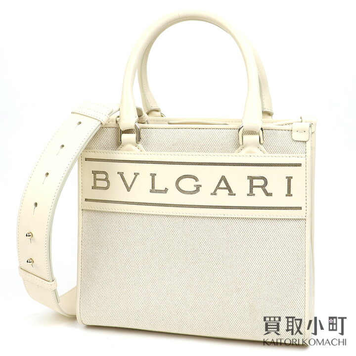 楽天市場】【美品】ブルガリ【BVLGARI】ブルガリロゴ スモールトート 