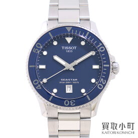 【最大1万円OFFクーポン! 4/24～】【美品】ティソ 【TISSOT】 シースター1000 40MM クォーツ ブルー メンズ ダイバーズウォッチ SSブレス T-スポーツ 自動巻き 男性用腕時計 T120.410.11.041.00 Seastar 1000【Aランク】【中古】【中古】