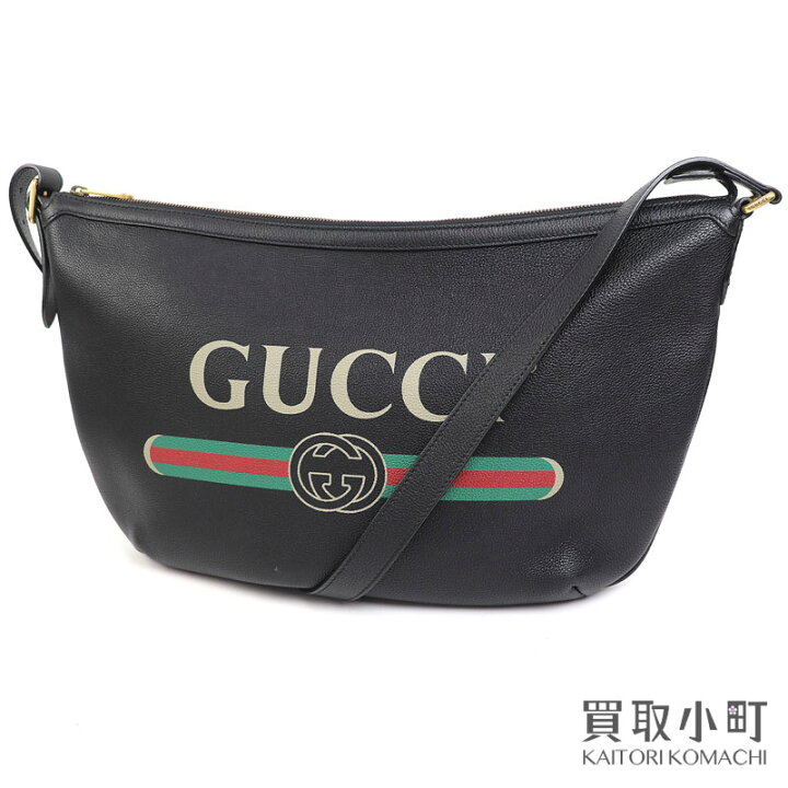 楽天市場】【美品】グッチ【GUCCI】グッチプリント ハーフムーン 