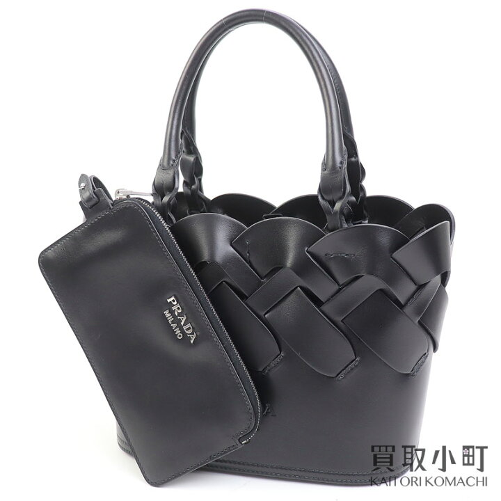 楽天市場】【美品】プラダ 【PRADA】 レザー スモール トートバッグ  