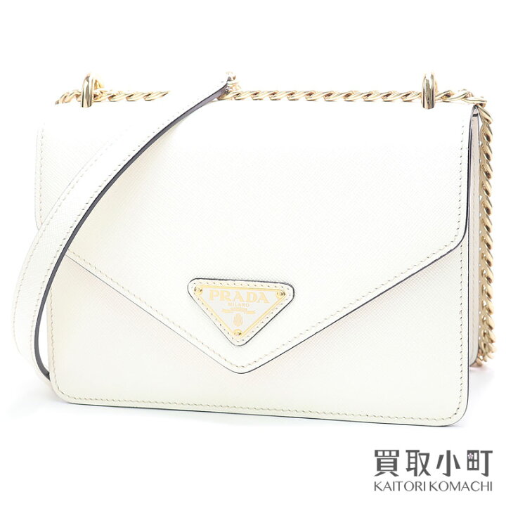 楽天市場】【美品】プラダ【PRADA】サフィアーノレザー チェーン 