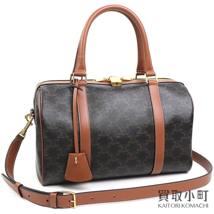 楽天市場】【美品】セリーヌ【CELINE】トリオンフキャンバス ボストン  