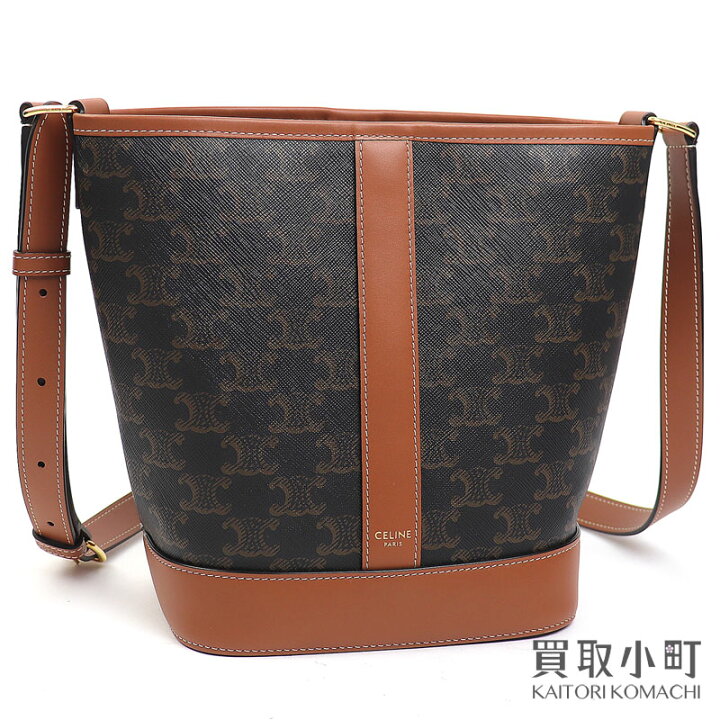 楽天市場】【美品】セリーヌ【CELINE】スモールバケット トリオンフ 