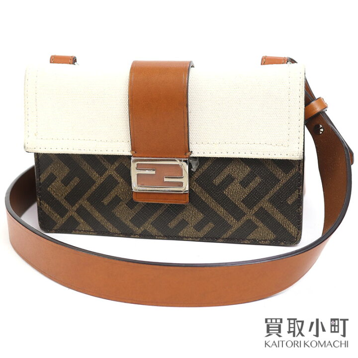 楽天市場】フェンディ【FENDI】バゲット スリム クラッチ ブラウン FF  