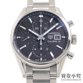 【最大1万円OFFクーポン! 4/20～】【美品】タグホイヤー 【TAGHeuer】カレラ キャリバー16 クロノグラフ オートマティック ブラック SSブレス メンズウォッチ 自動巻き 男性用腕時計 CBK2110.BA0715 CARRERA CALIBRE16 CHRONOGRAPH【中古】