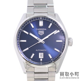 【美品】タグホイヤー【TAGHeuer】カレラ デイト キャリバー5 オートマティック メンズウォッチ ブルー SSブレス 自動巻き 男性用腕時計 WBN2112.BA0639 CARRERA CALIBRE5 DATE WATCH【Aランク】【中古】