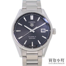 【最大1万円OFFクーポン! 5/25～】【美品】タグホイヤー【TAGHeuer】カレラ キャリバー5 39MM オートマティック デイト メンズウォッチ ブラック SSブレス 自動巻き 男性用腕時計 WAR211A.BA0782 CARRERA CALIBRE5 WATCH【SAランク【中古】