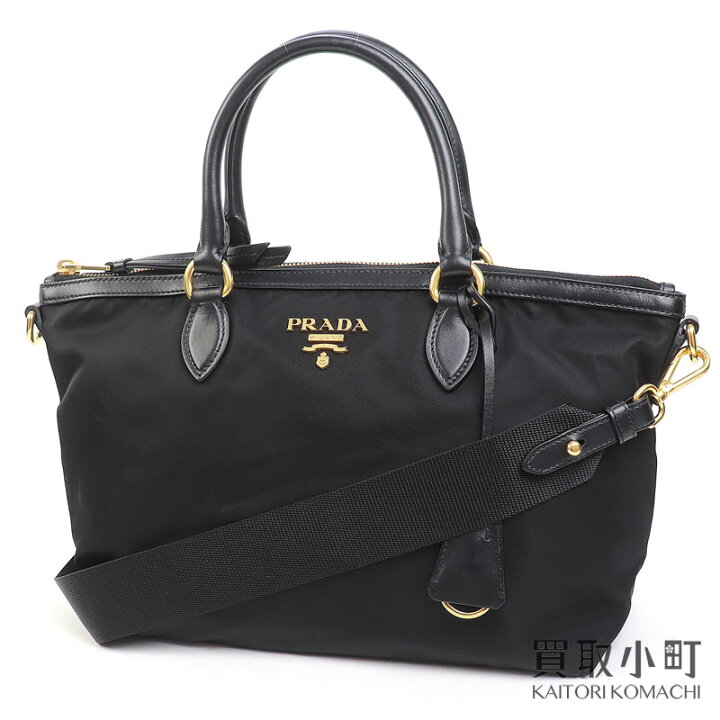 楽天市場】【美品】プラダ【PRADA】メタルロゴ トップハンドルバッグ 