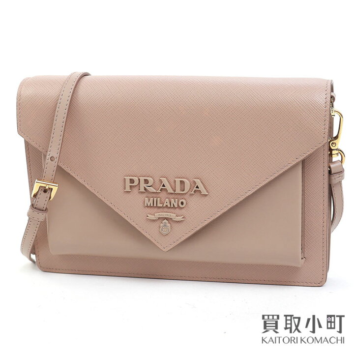楽天市場】【美品】プラダ【PRADA】 サフィアーノレザー エンベロープ 