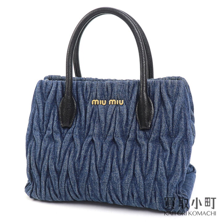 楽天市場】ミュウミュウ 【MIUMIU】 デニム マテラッセ ハンドバッグ 