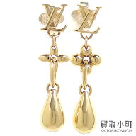 【美品】ルイヴィトン【LOUIS VUITTON】M00771 ブックル ドレイユ パンダント LV ピアス フラワーグラム …