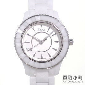 【美品】ディオール【Dior】ディオール8 オンユイット 33MM クォーツ ホワイトセラミック レディースウォッチ 女性用腕時計 CD1231E2C001 Dior VIII En Huit Watch White Ceramic【Aランク】【中古】