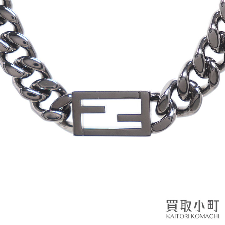 楽天市場】【美品】フェンディ【FENDI】バゲット チェーン ネックレス 