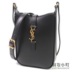 【最大3万円OFFクーポン! 1/15〜】【美品】サンローラン 【YVES SAINT LAURENT】 LE 5 A 7 ポーチ クロスボディ ミニバッグ ブラック カーフスキン ショルダーバッグ 斜め掛け ポシェット YSLモノグラム 735214 2R2OW 1000 LE 5 A 【中古】