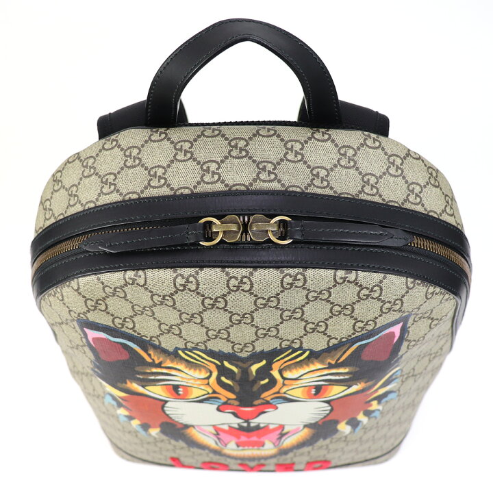 楽天市場】【美品】グッチ【GUCCI】アングリーキャット プリント GG 